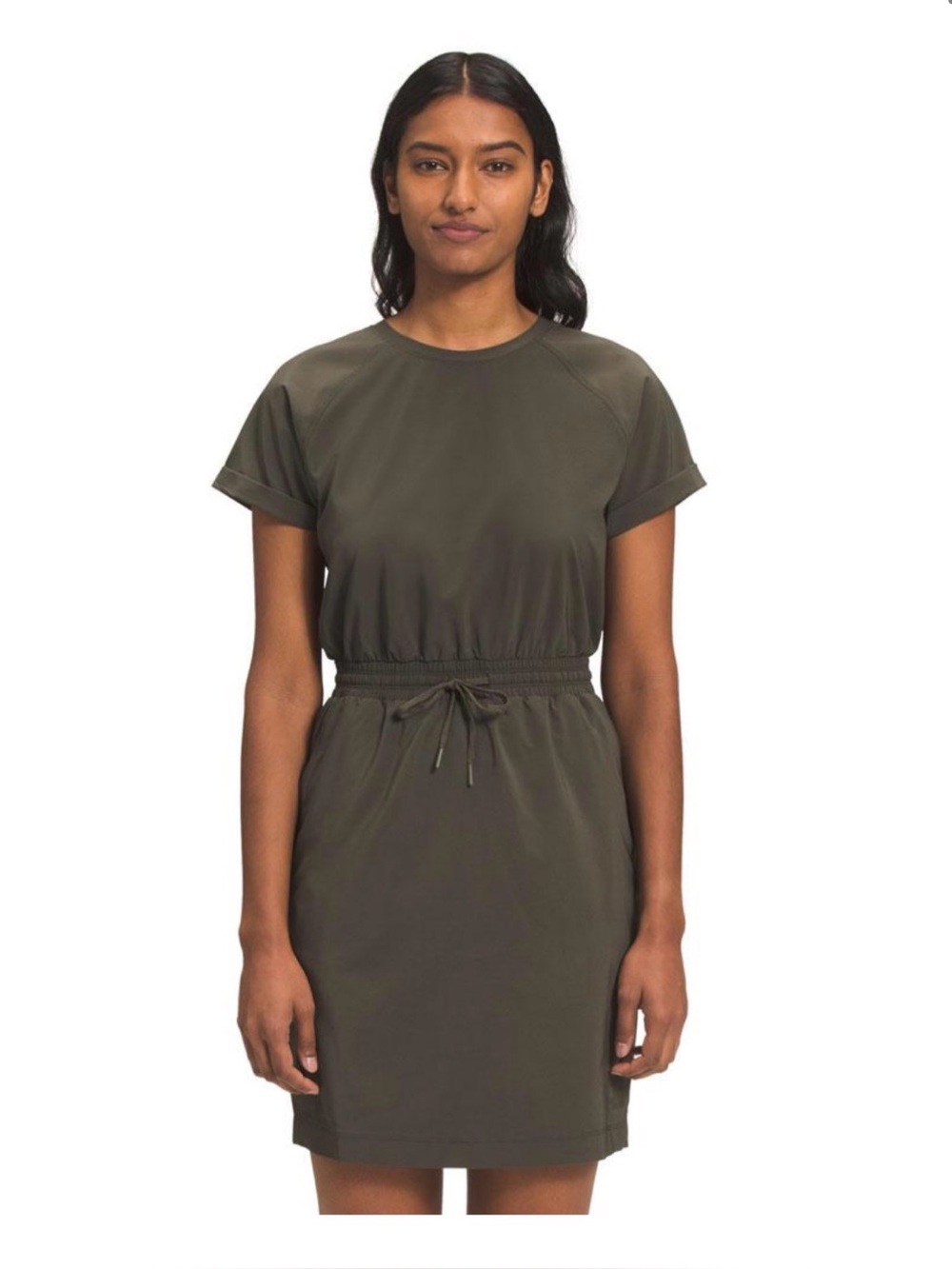 The North Face Never Stop Dress in Olive Green